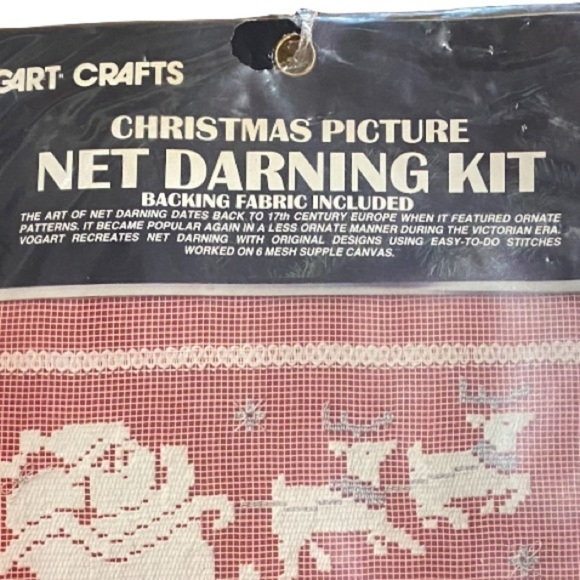 Net Darning Kit Christmas Santa Pic - Picture 5 of 5